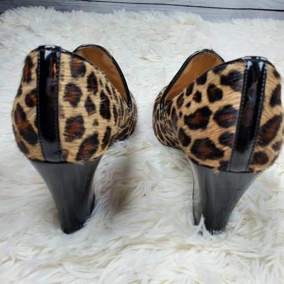 Sesto Meucci Mystee Calf Hair Heels Block Heels 5.5M - Picture 6 of 6